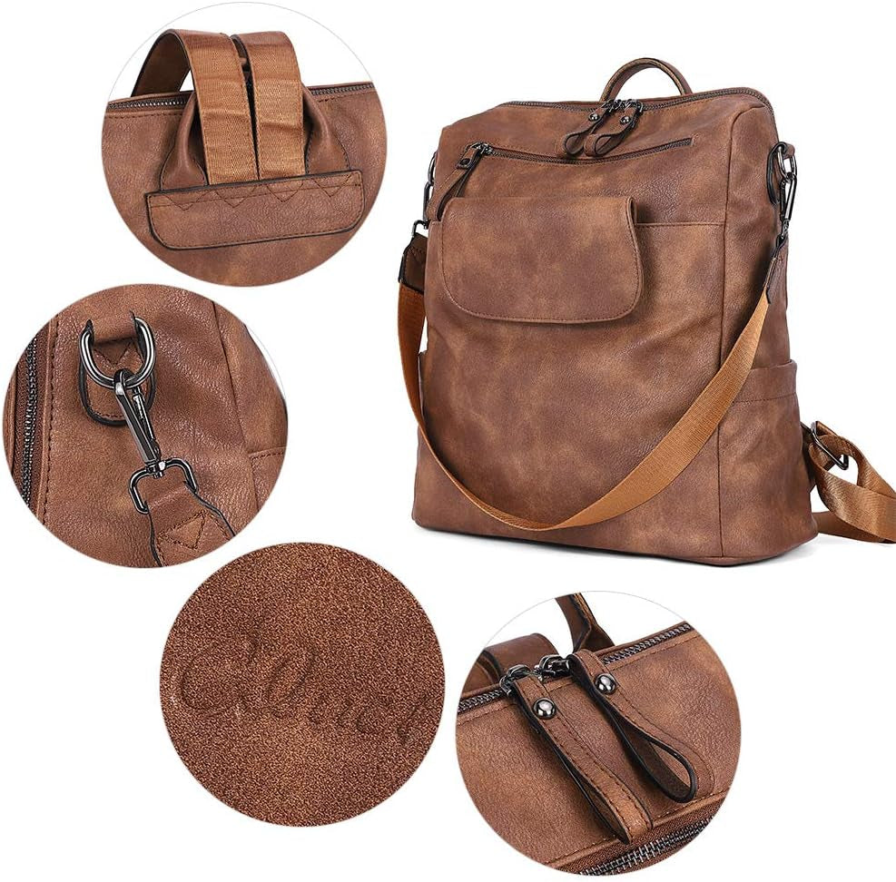 Leather Backpack Purse