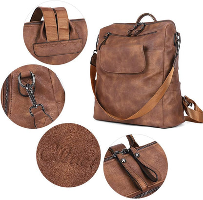 Leather Backpack Purse