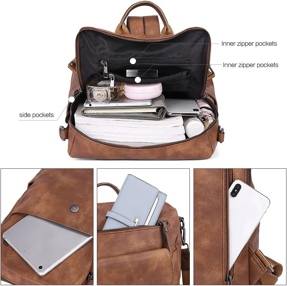 Leather Backpack Purse