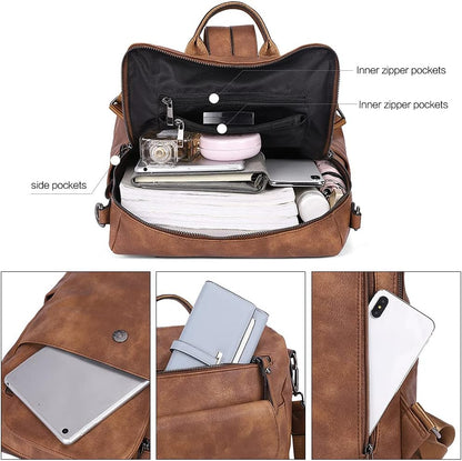 Leather Backpack Purse