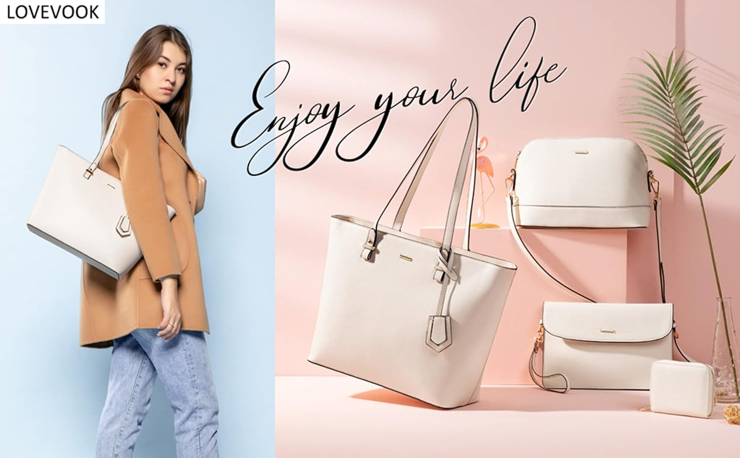 Tote Satchel Hobo 3Pcs Purse Set