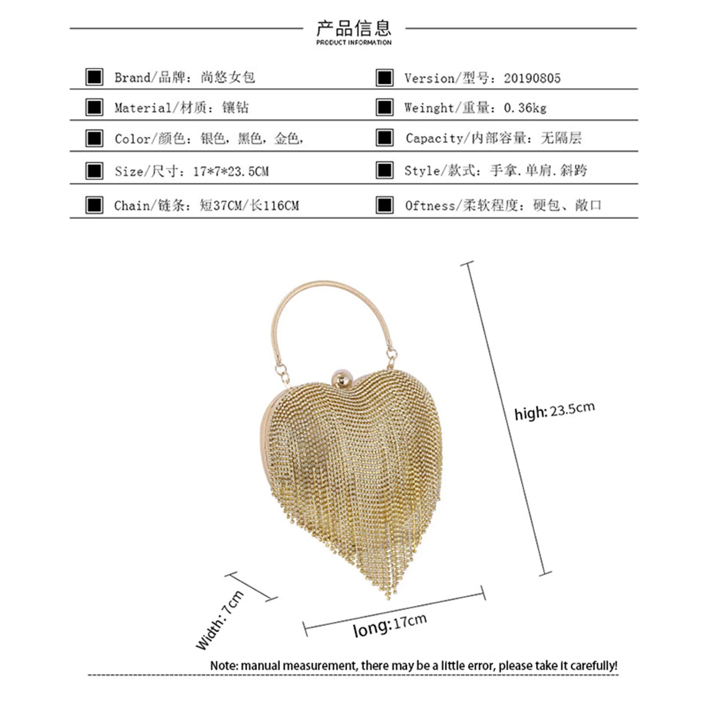 Crystal Tassel Clutch Purse