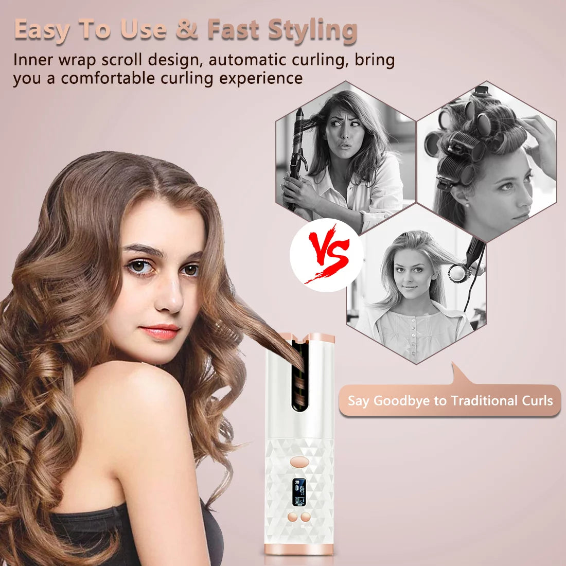 Automatic Cordless Hair Curler