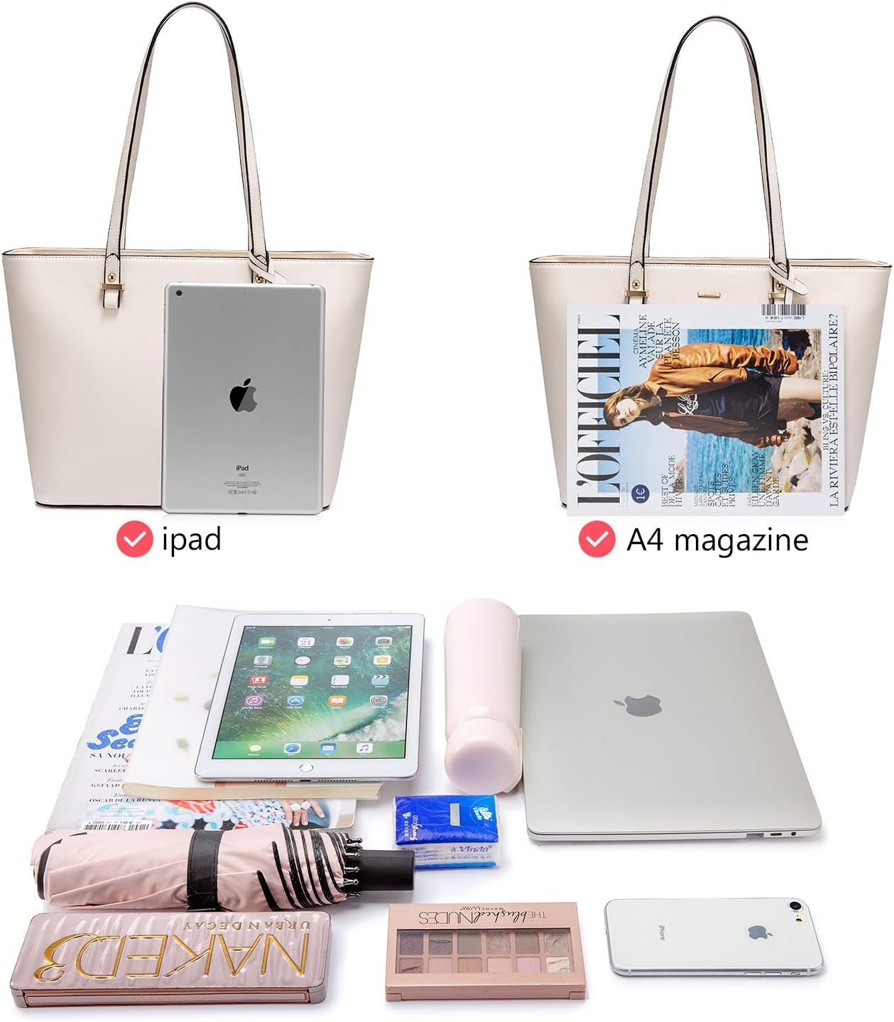 Tote Satchel Hobo 3Pcs Purse Set