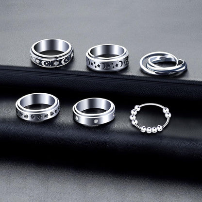 Fidget Spinner Ring anti Anxiety Ring 