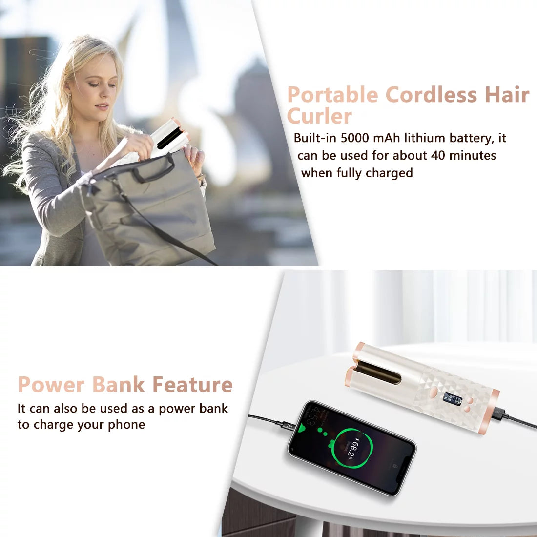 Automatic Cordless Hair Curler