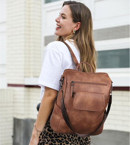 Leather Backpack Purse